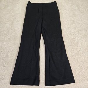 Spanx Perfect Pant Black Flare Leg Ponte Pull On Trousers Size Small S Petite